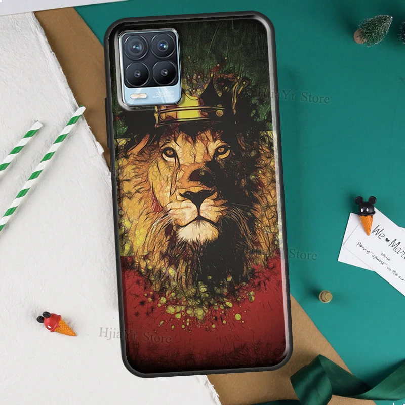 Rasta Lion Reggae Bob Marleys For Realme C55 C35 C33 C31 C30 C21Y GT Neo 5 10 11 Pro Plus OnePlus 11 10T Nord 2 2T Case