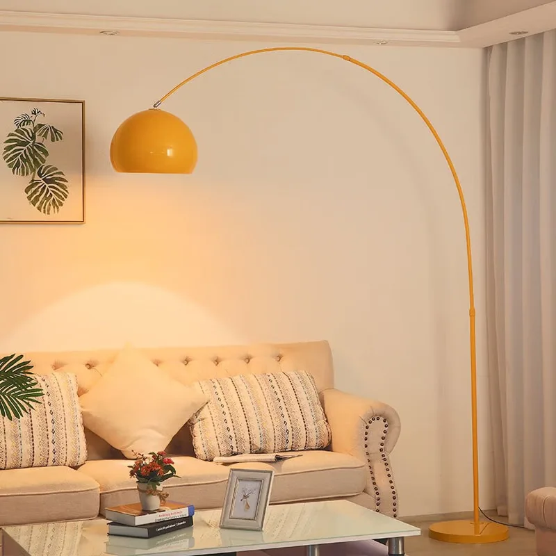 

creative sofa side lamp INS wind living room standing lamp, yellow large 12Wled intelligent remote control