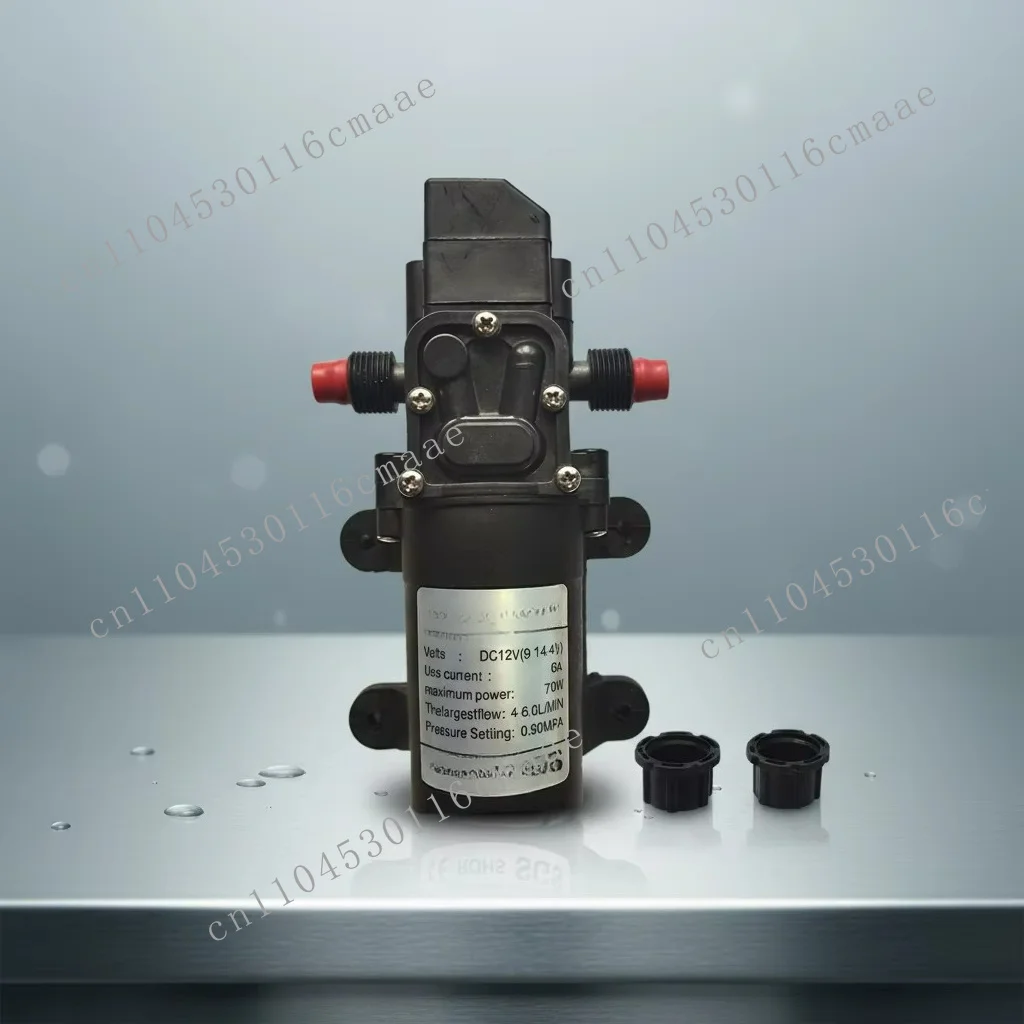 DC12V 60W water pump miniature diaphragm atomization system high pressure 18mm 1/2 inch thread self-priming booster pump