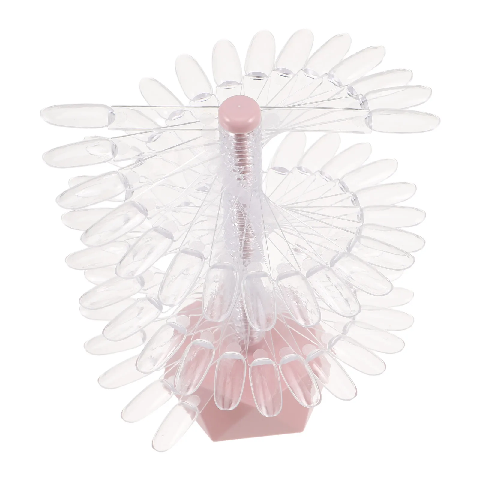 

60 Colors Spiral Art Display Stand Hexagonal Base False Tips Holder For Practice Technicians Salon Nail Display Rack Nail Art