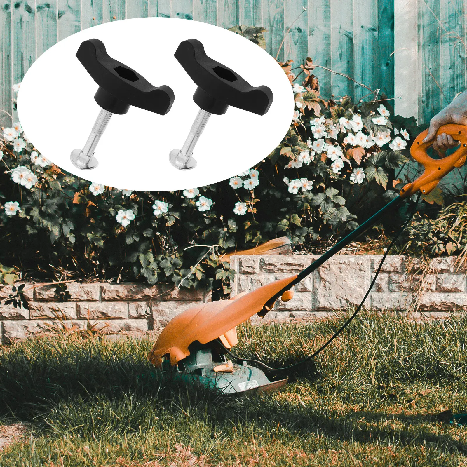 2Sets Replacement T-Handle Bolts Nuts for Lawn Mower Handle Universal Wing Knobs Compatible 689-00600 106-4161 92-22602