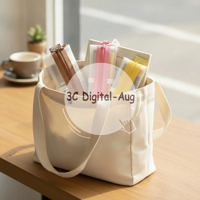 Clear Mesh Pencil Pouch For Exam - Şeffaf File Kalem Çantası Çift Fermuarlı
