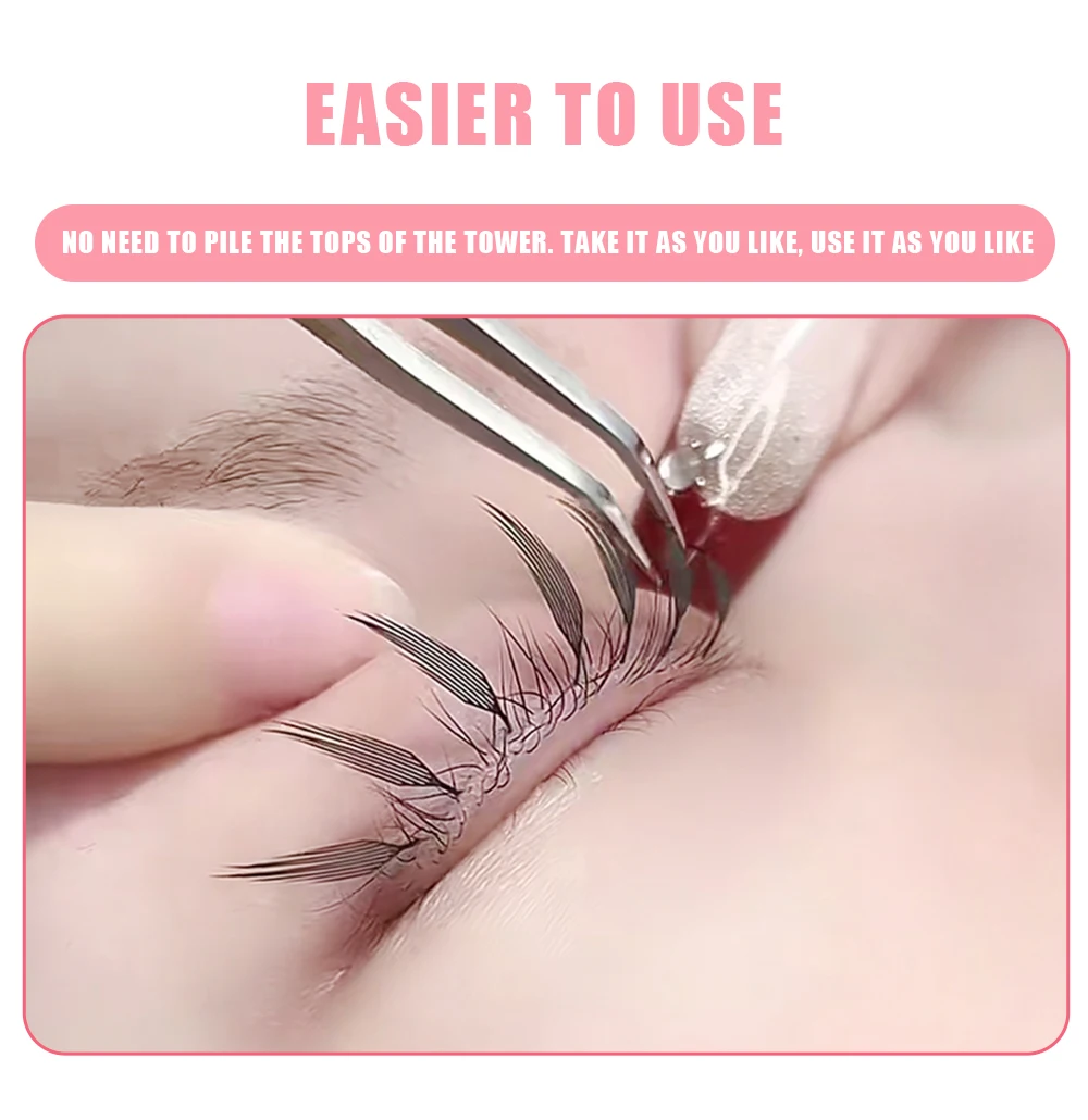Yelix Spire Lashes Fertig konfektionierte Volumen-Wimpern für einen Wispy-Look 0,07 mm Mix 8-15 mm Trays Großhandel für Salons & Zubehör – Detail 5
