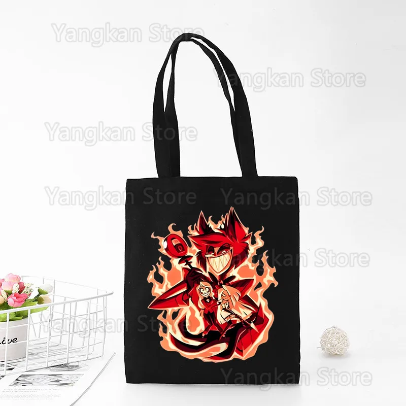 Alastor Custom Tote Bag Shopping Original Design Black Unisex Travel Canvas Bags Eco Foldable Shopper Bag