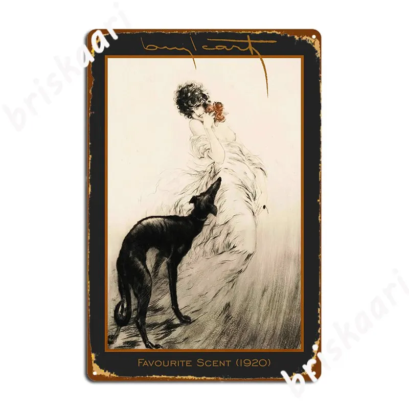 Louis Icart 1888 1950 Favourite Scent 1920 Art Deco Poster Metal Plaque Plates Cinema Kitchen Vintage Tin Sign Poster