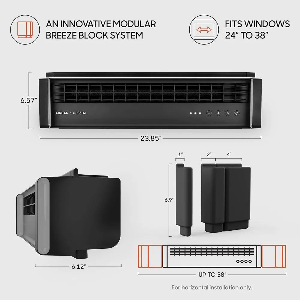 Window Fan with 3 Speeds, Reversible Exhaust Mode, Weather Resistant