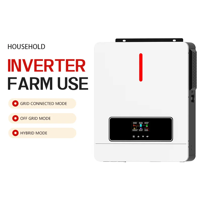 عاكس شمسي واحد 48 فولت 4 كيلو وات مع وحدة تحكم شحن MPPT نظام شمسي هجين مخرج 240VAC كفاءة 98% #2