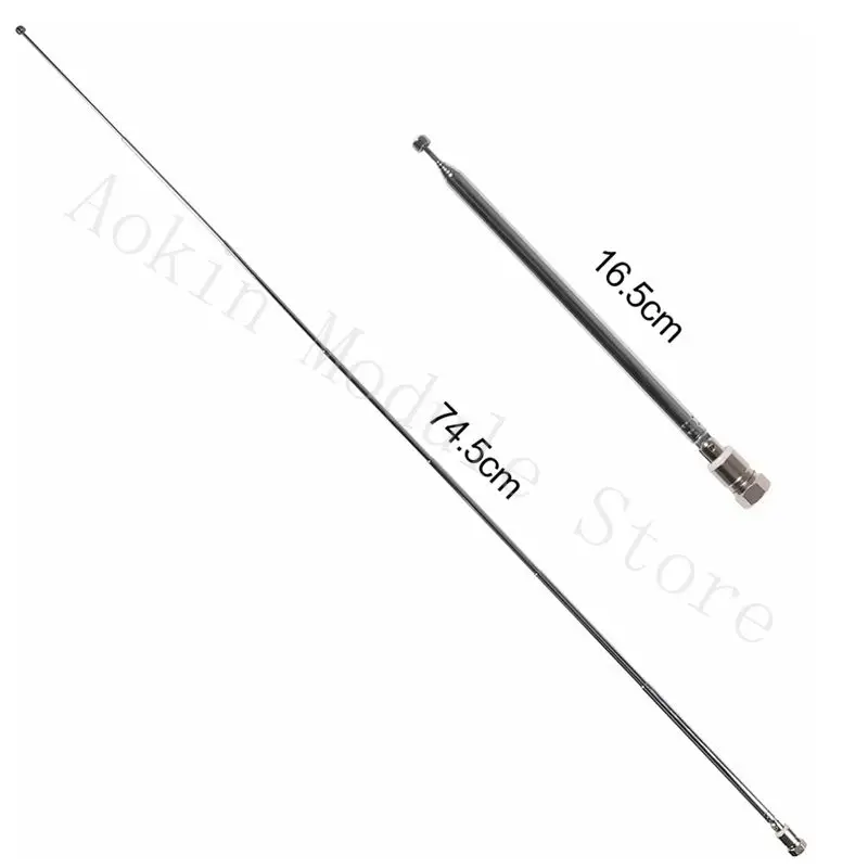 New FM Telescopic Antenna 75 Ohm FM Antenna F-Type Male Plug with Connector For Indoor TV AM FM Radio Stereo Receiver Wave - view 2