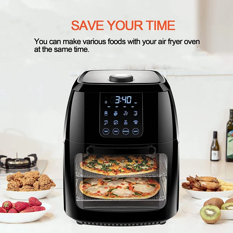 Acessórios de fritadeira de ar, cremalheiras de fluxo de ar para chefman 6qt, forno de fritadeira de ar aria e ultrean, cremalheiras de desidratador, frutas e carnes