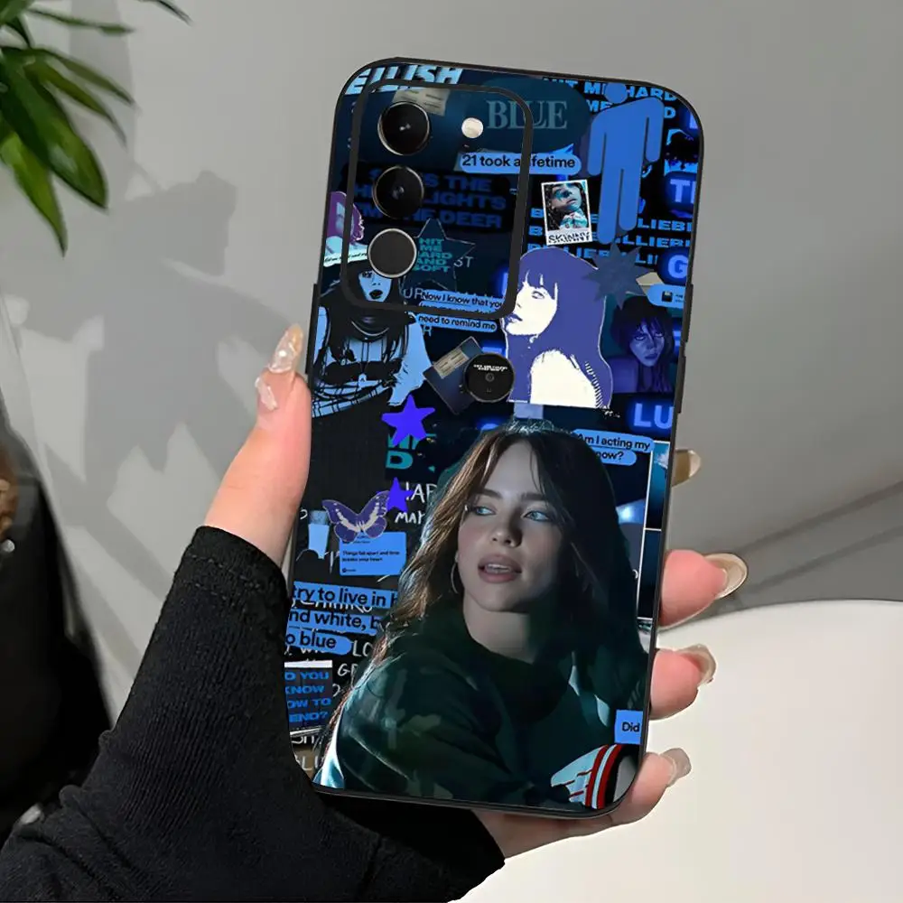 Fashion Singer B-Billie-Es Phone Case Black Soft For Samsung S25 S24 Ultra 23 Fe 22 Plus Galaxy A54 A55 A16 A13 A24 A15 A25