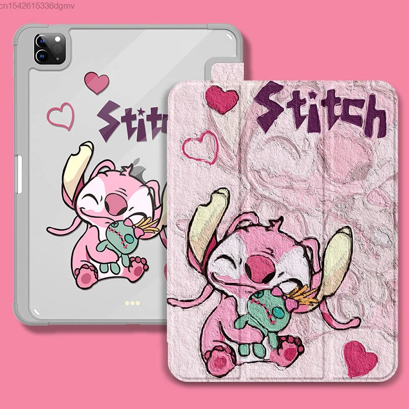 Disney Stitch IPad Protector Case Pro 2022 2018 12.9 11 Oil Painting Air 1 2 3 4 5 Mini 6 8.3 10.9 Cover IPad 9 10.2 Inch 2021