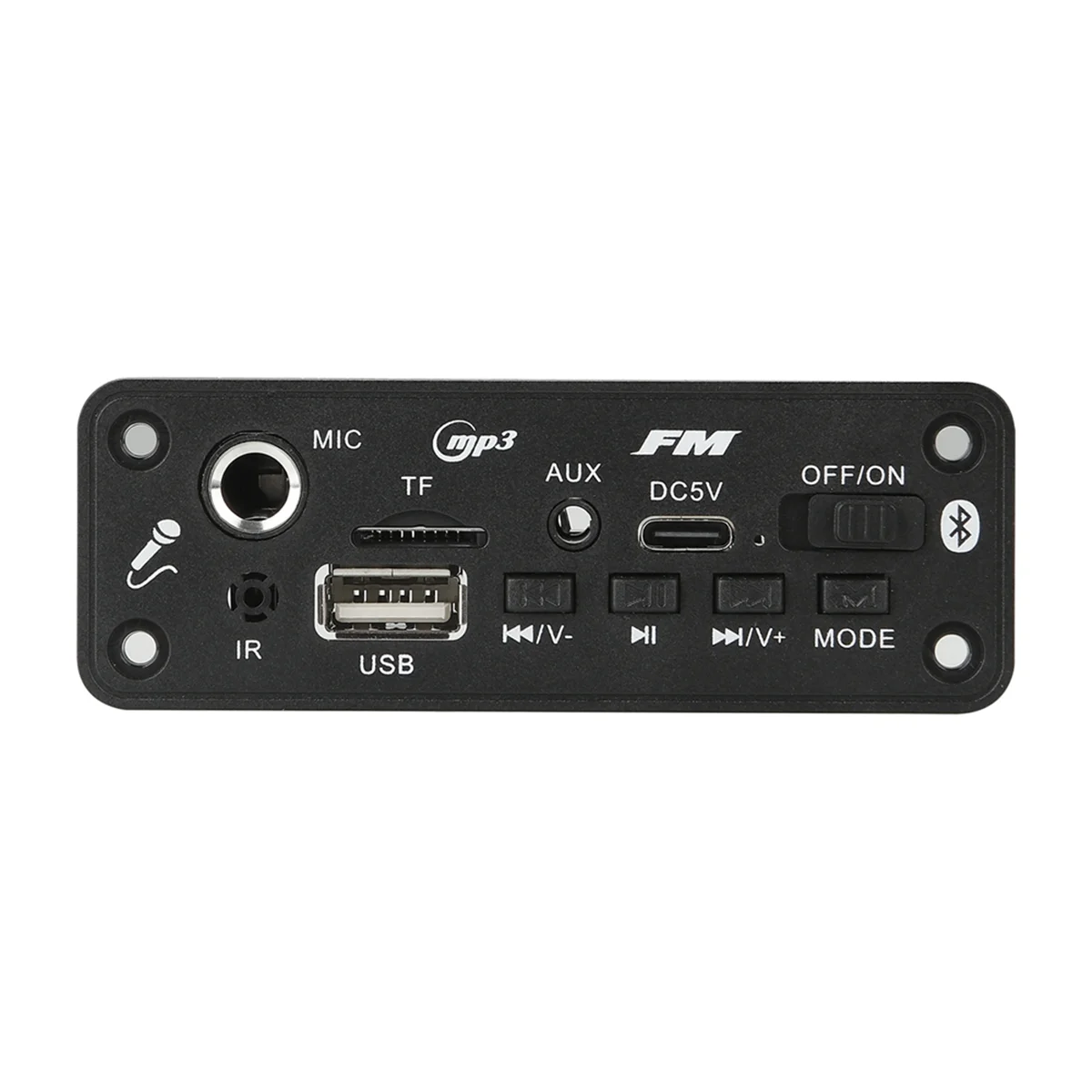 New Tech 6W Bluetooth Amplifier MP3 Decoder Board Microphone Car Mp3 Player USB Record FM Radio AUX for Speaker Handsfree Audio