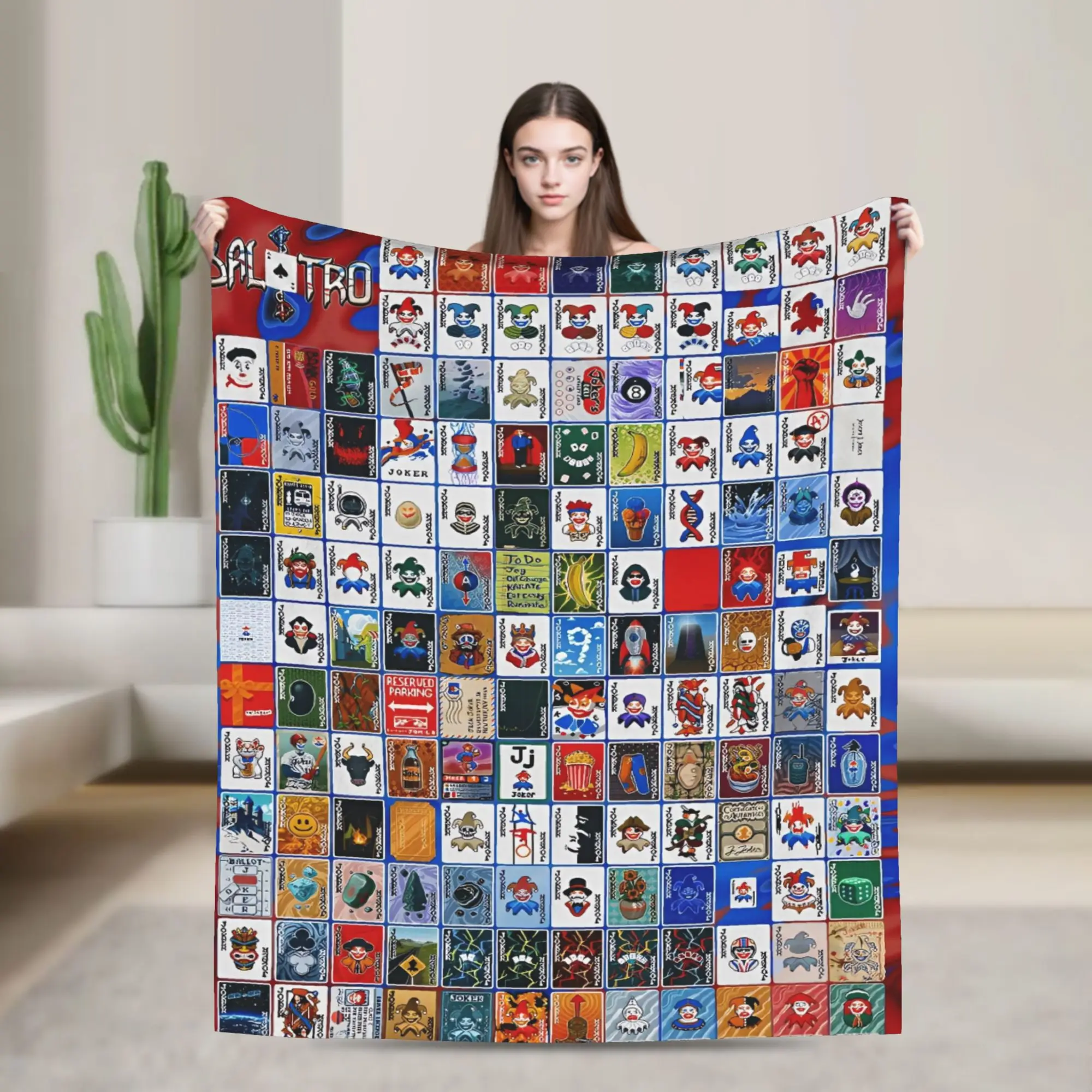 Super Soft Blanket Airplane Travel Balatro Game Card Joker Bedding Throws  Flannel Bedspread For Street Trend Sofa Bed Cover