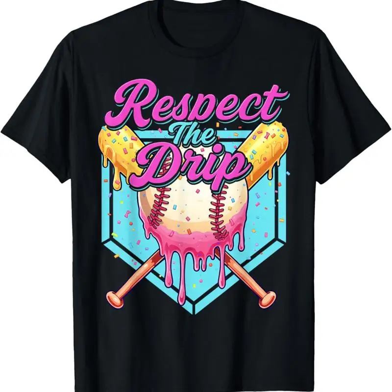 Baseball Drip Boys Home Plate Youth Sports Respect The T Shirt
