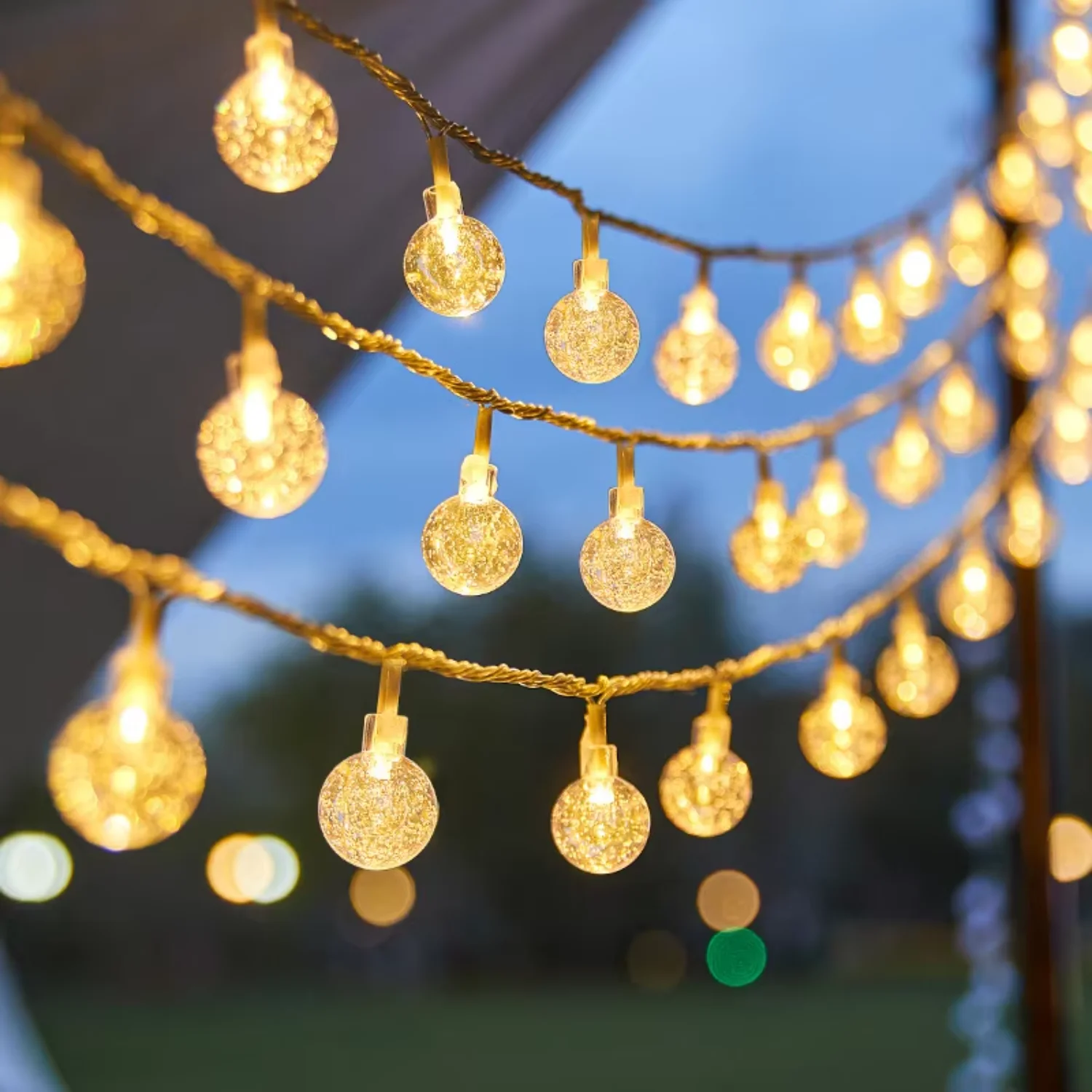 Floco de neve de Natal levou luzes de corda de fadas à prova d'água para iluminação de jardim de árvore de Natal