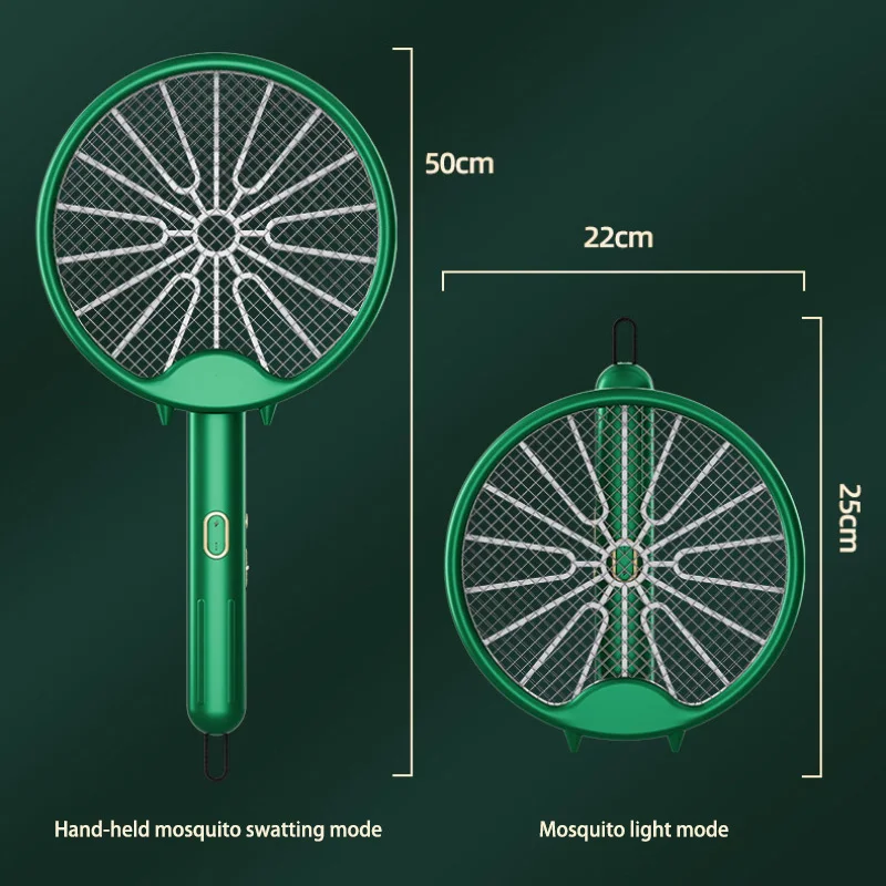2026 New Upgrade 3000V Electric Mosquito Racket Mosquito Killer Lamp USB Rechargeable Foldable Mosquito Swatter Fly Swatter Mosq
