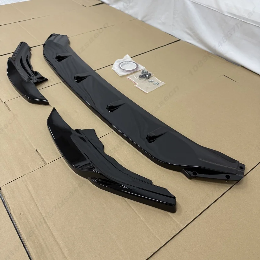 لفولكس واجن جولف 8 MK8 R 2020-2024 ماكستون نمط سيارة الجبهة حافة مصد السيارة الفاصل المفسد الناشر الجسم أطقم ضبط لمعان أسود