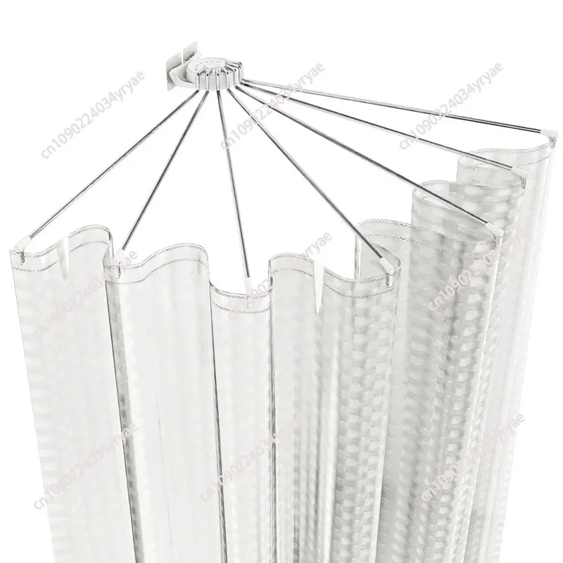 

Различная поворотная угол, полукруглая занавеска для душа в ванной комнате без перфорационного набора, веерообразная форма из нержавеющей стали