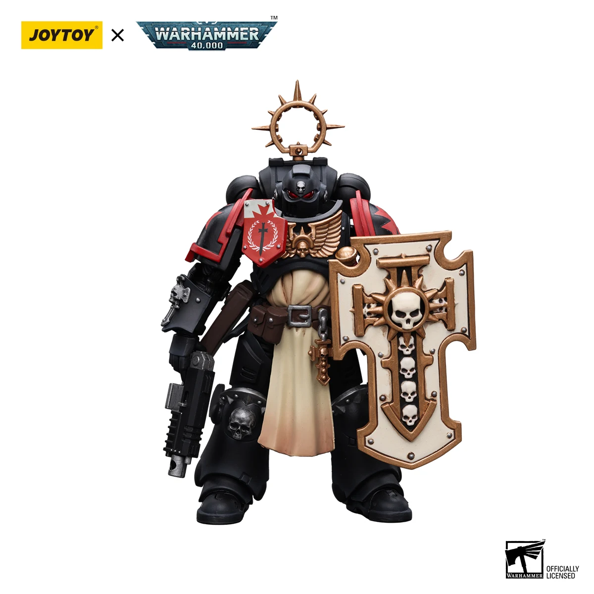 Joytoy ชุดโมเดลทหารอนิเมะสำหรับตุ๊กตาขยับแขนขาได้ Warhammer 40K สีดำ