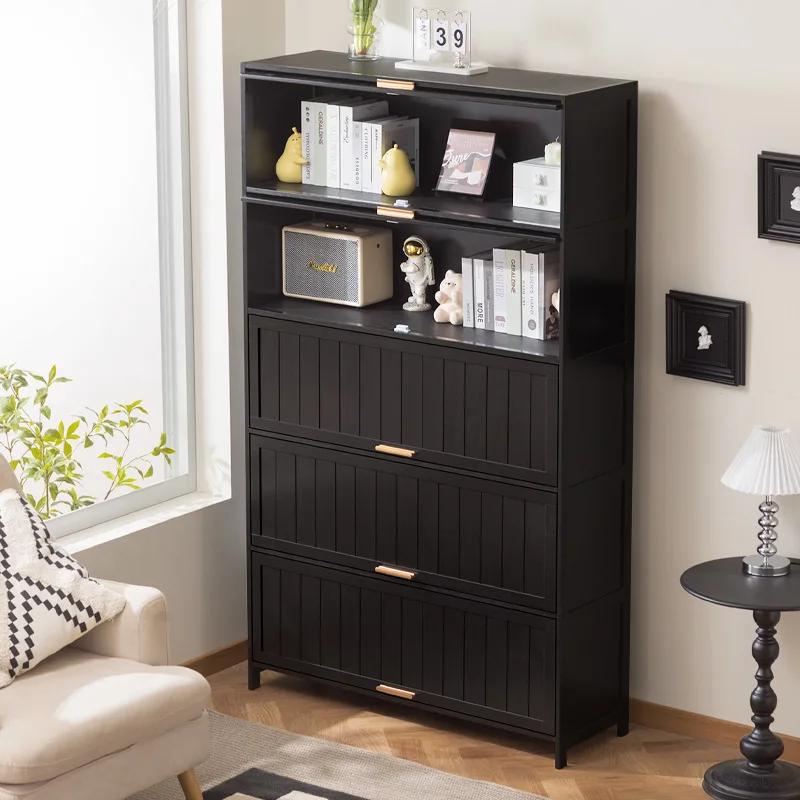 Solid wood bookcase whole wall living room storage cabinet floor combination wall shelf study picture book shelf home bookshelf