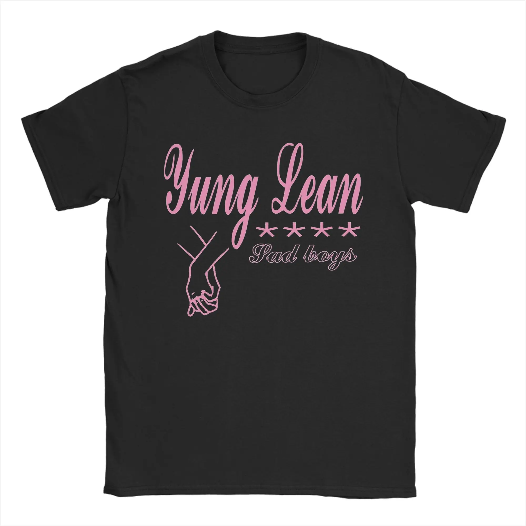

Yung Lean Sadboys Hands Logo Pink T Shirts Men's Cotton Vintage T-Shirts Crewneck Tees Short Sleeve Clothing Printed