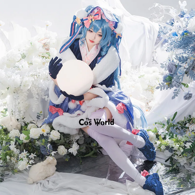 2023 Miku Princess Snow Dress Uniform Outfit Anime Cosplay Costumes