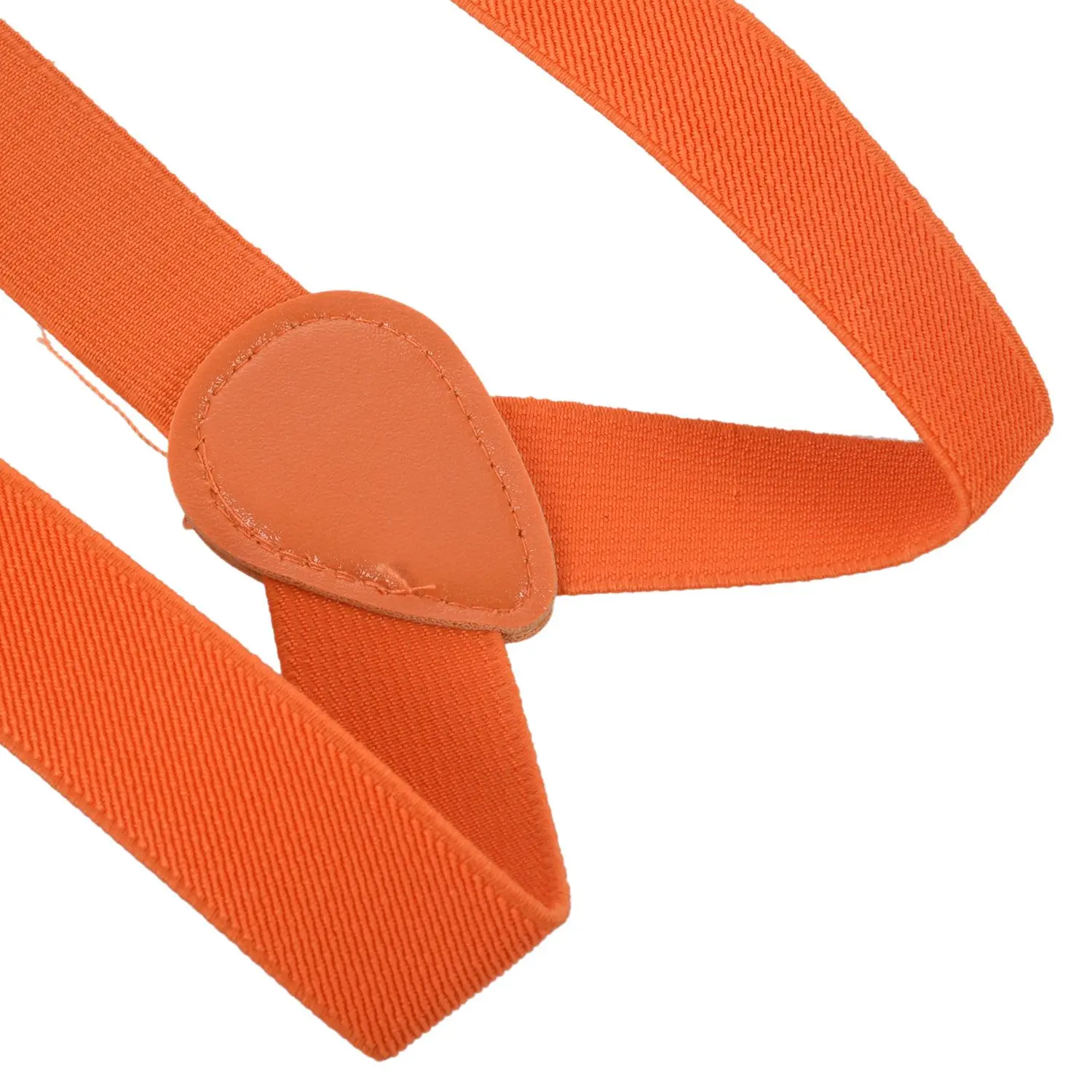 Children Kids Boys Girls Clip-on Suspenders Elastic Adjustable Braces With Cute Bow Tie orange