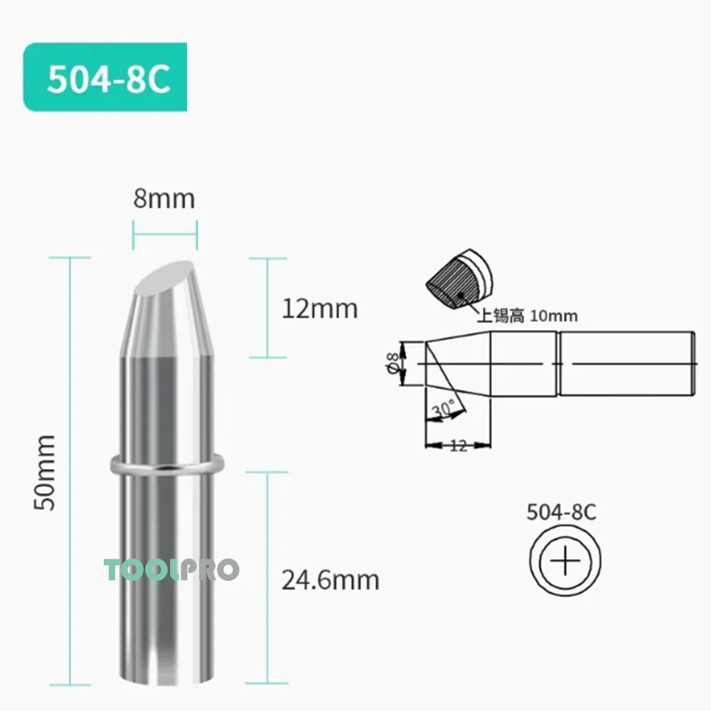 504 K 6C 8C 10C 6D 8D 10 12D серии паяльное жало 400 Вт для QUICK TS2400 железные жала аксессуары инструмент