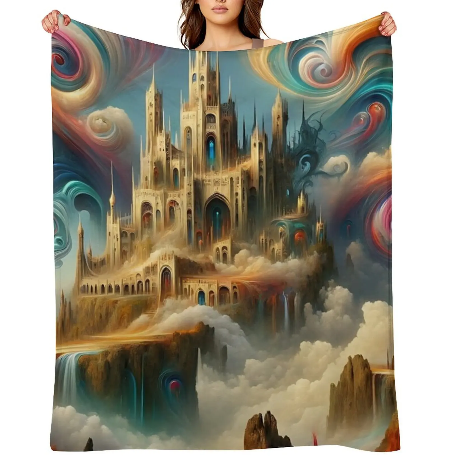 

In the Court of the Crimson King - King Crimson - Original Poster Design Throw Blanket Heavy Soft Big Picnic Cute Plaid Blankets