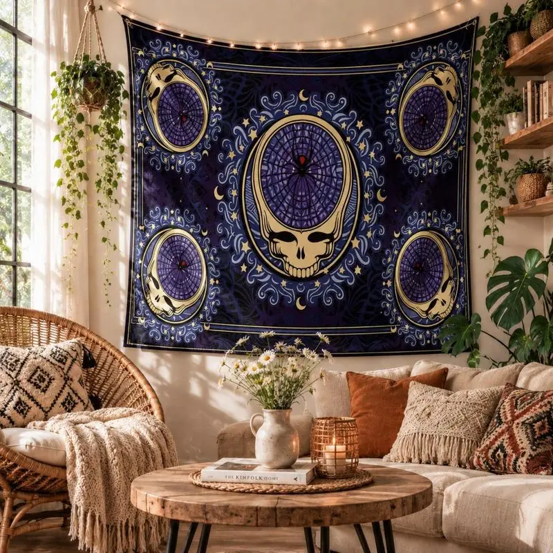 VIKAMA Wall Tapestry Boho Tiger on Wood Sun Art Quote Vintage Home Decor Living Room Bedroom Dorm Aesthetic Print Soft Durable