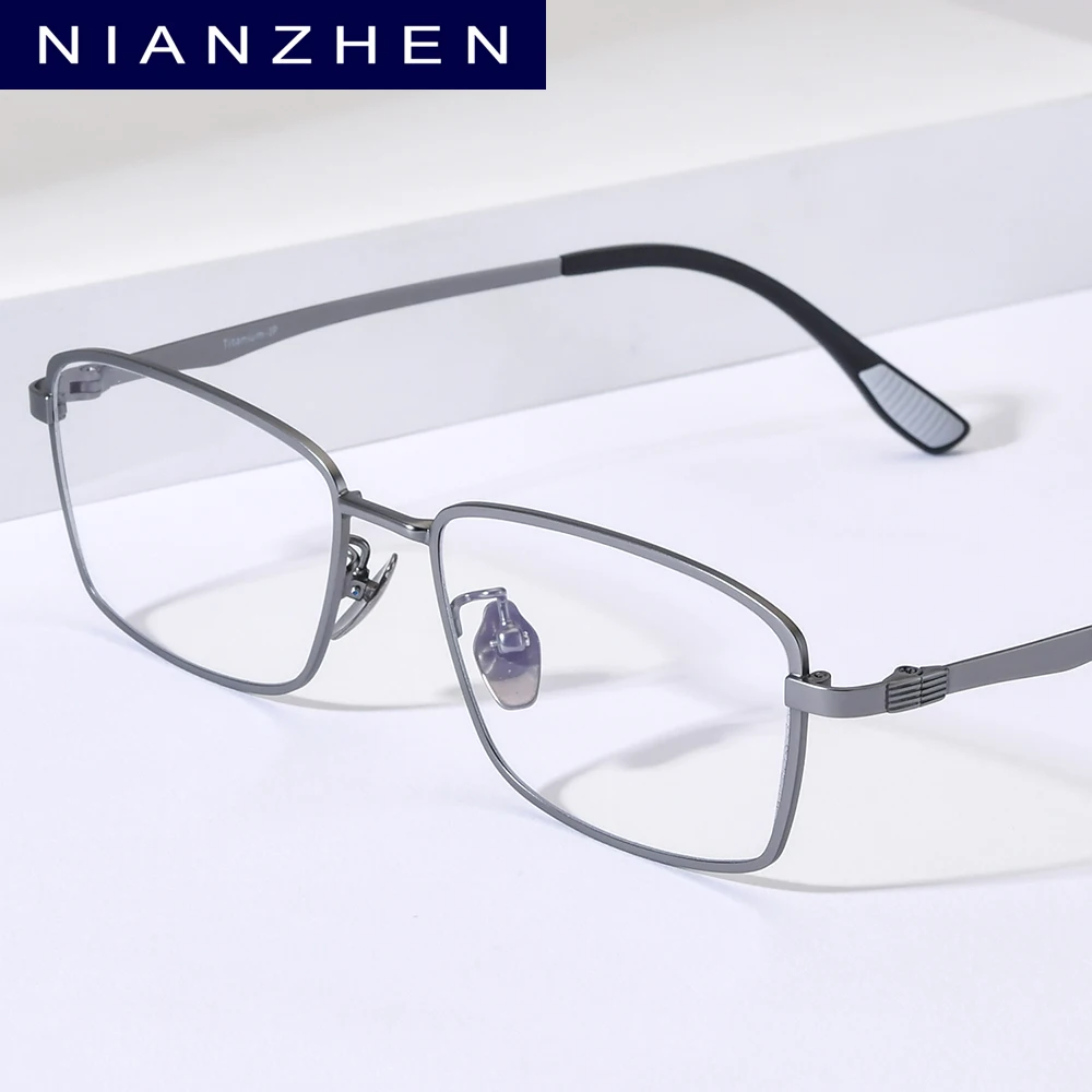 NIANZHEN Titanium Eyeglasses Frame Men 2026 New Square Brand Design Glasses Ultralight-Weight Retro Eyewear Spectacles 86657