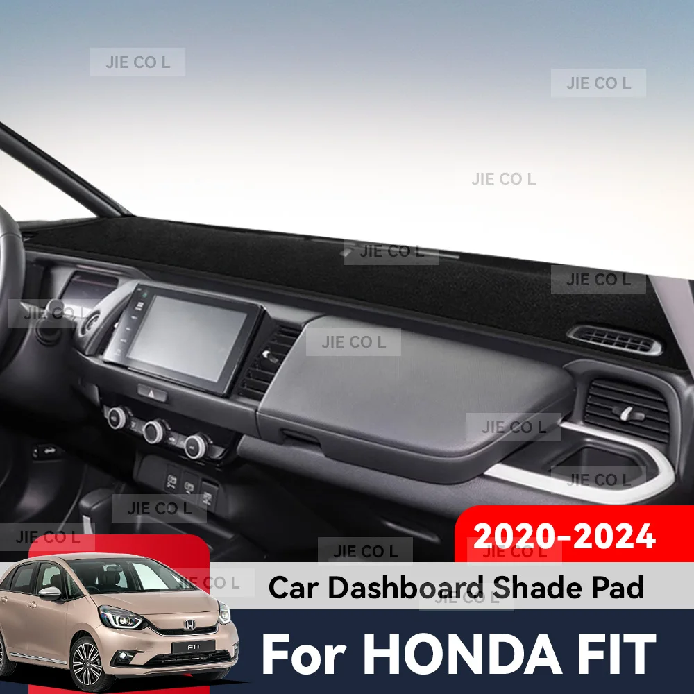 Для HONDA FIT JAZZ 2020-2024: Коврик на приборную панель, солнцезащитный коврик, противоскользящий коврик, накладка на переднее стекло, защитные автоаксессуары