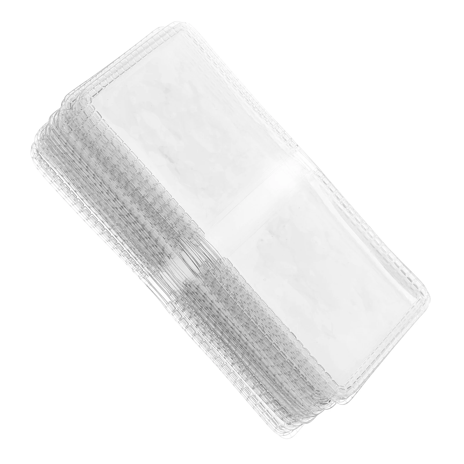 50pcs Coin Storage Bag PVC Transparent Banknote Sleeves Coins Dualsided Portable Change Exhibitions