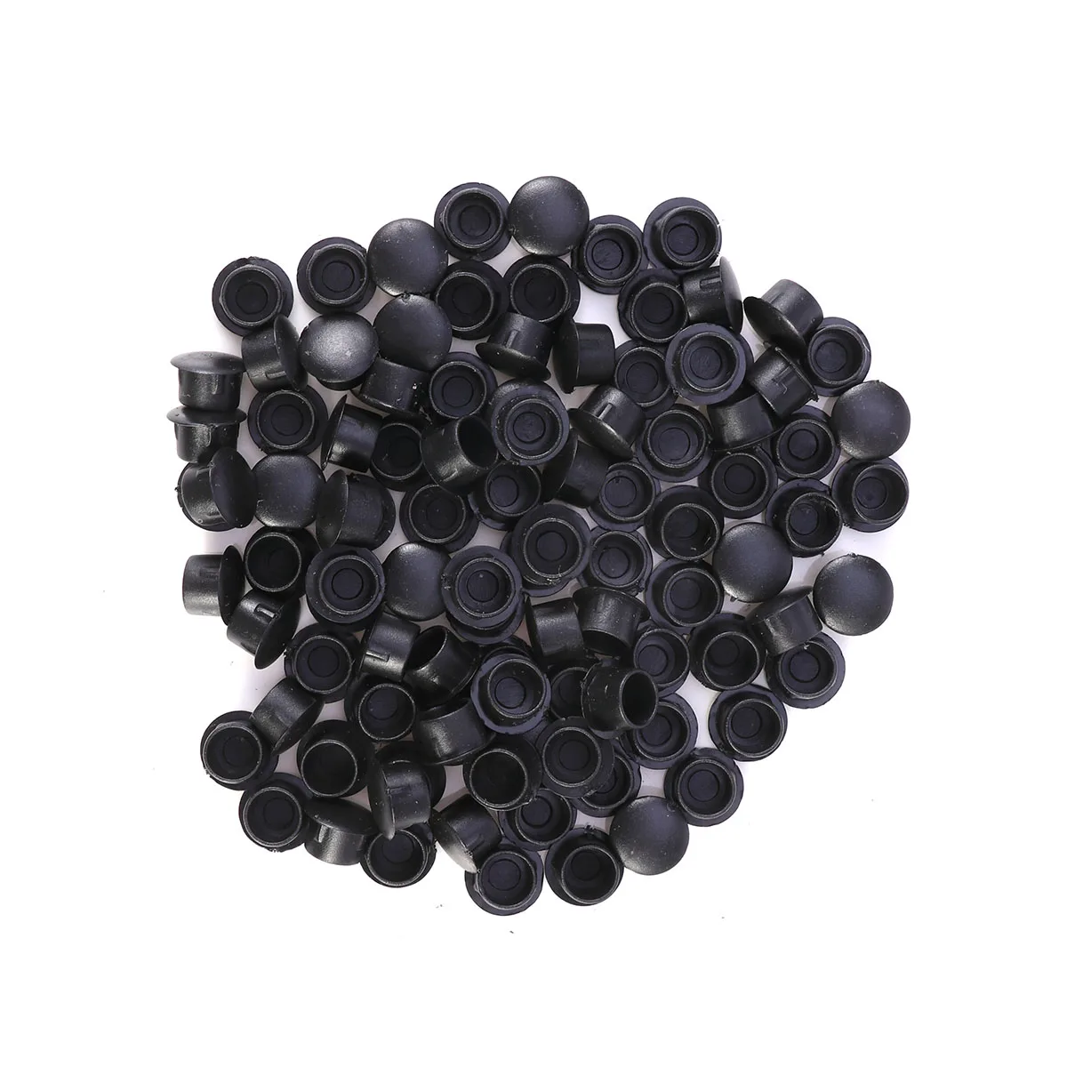 

100 pcs Hinge Screw Covers Black Plastic Decorative Bolt Conceal Screws Furniture Windows Door Hardware Cabinet Hinges Plate