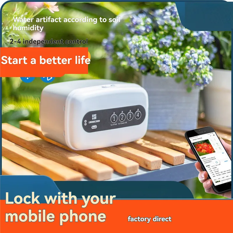 

Садовые цветы и растения для полива, Wi-Fi, интеллектуальное устройство для полива, двойной насос, автоматическая система капельного орошения с таймером, дистанционное приложение