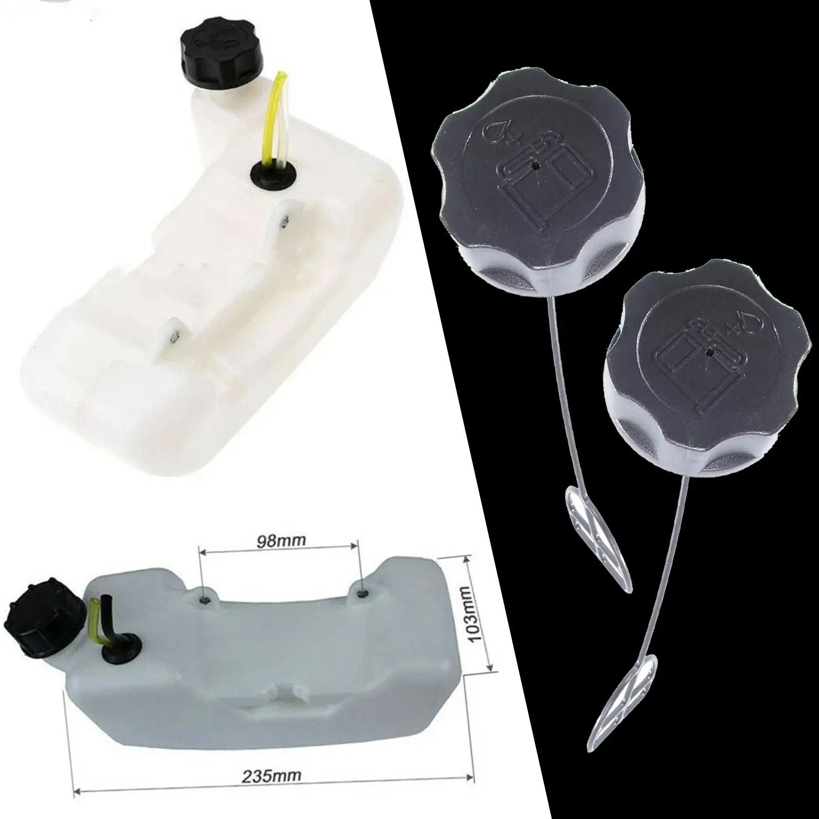 2x Fuel Tank Caps, Practical Fuel Tank Cover, Fuel Oil Replacement Tank Cover Petrol Filler Cap