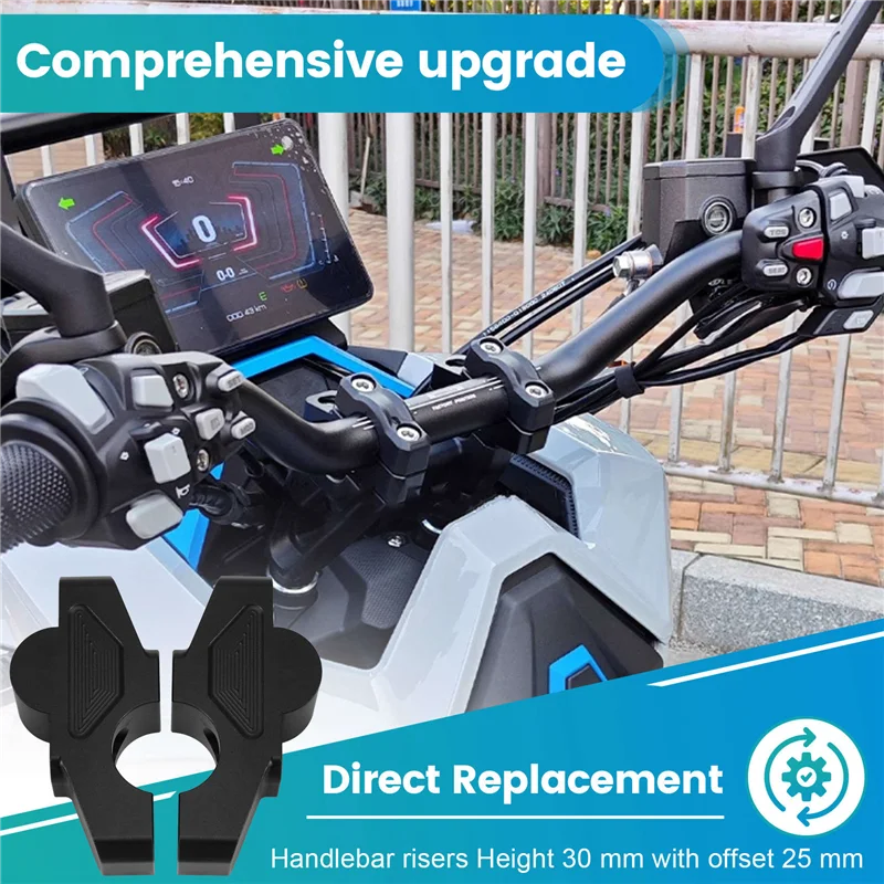 

Scooter Accessories Handlebar Riser Clamp Extension Adapter For Zontes 368G 368G Adv 2024-