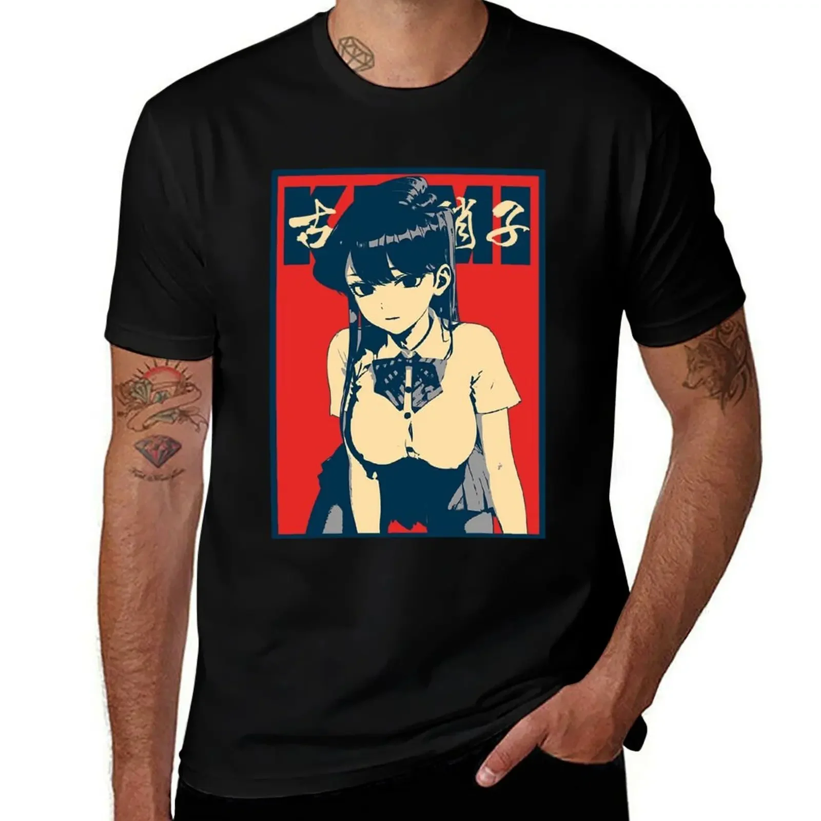 

Komi Shoko Komi Can’t Communicate Poster T-Shirt anime figures valentines boutique clothes t shirts for men cotton