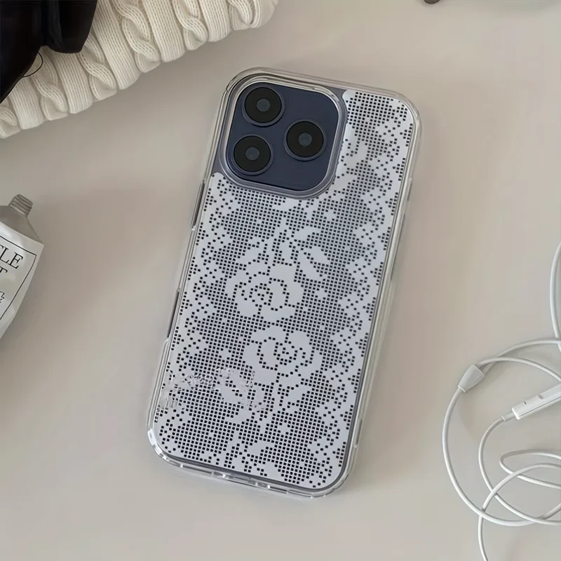 Korean Romantic White Lace Ros - Phone Cases Korea 评论和价格