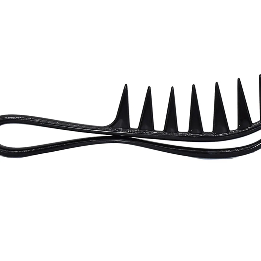 

5Pcs Wide Teeth Fish Comb Durable Lightweight Styling Tool for Wet Dry Hair Extensions Black Hair Comb Barber Accessories