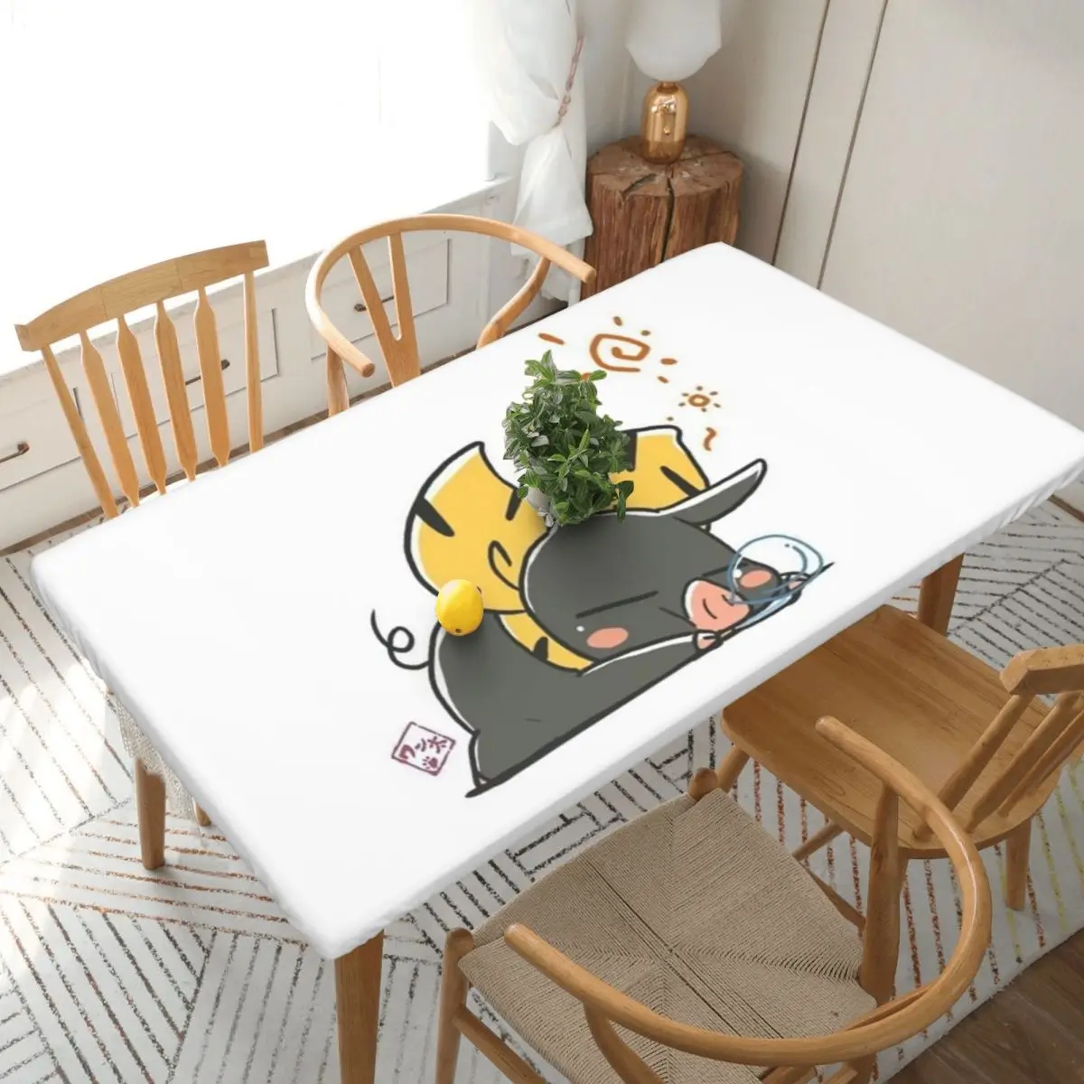 Ranma 1/2 Saotome Pig Girls P Chan Custom Rectangular Tablecloth Oilproof Table Cover for Dining Events Table Cloth