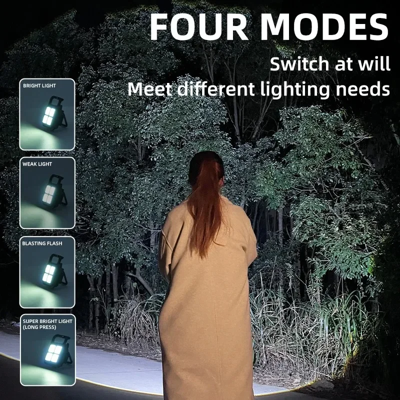 سلسلة مفاتيح COB خفيفة محمولة للغاية 90 درجة رأس قابل للتعديل USB C تصميم قابل لإعادة الشحن للمشي لمسافات طويلة والتخييم في حالات الطوارئ #5