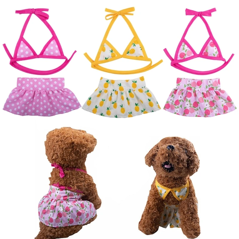 67JB Fashion Dogs Summer Swimwear Breath able Small Pet Clothes Puppy Photo Outfit