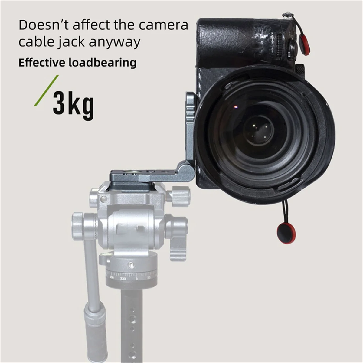 Folding Camera L Plate Holder W Arca Quick Release Plate for D-JI RS3 Stabilizer Tripod Gimbal Horizontal