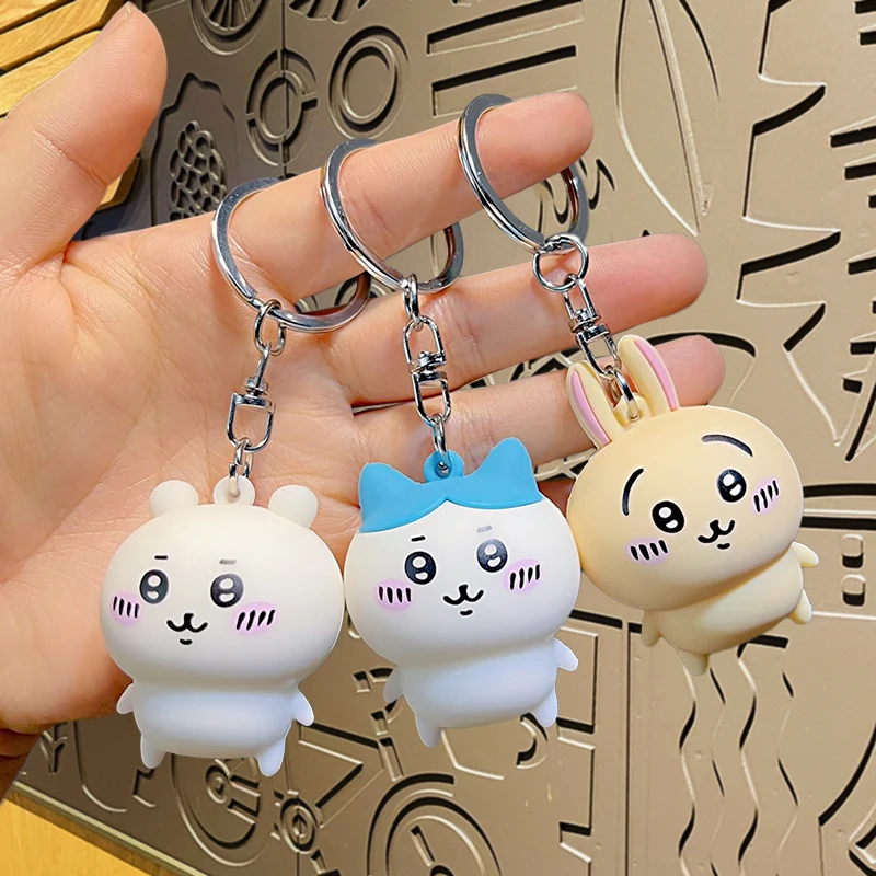 

Японская натуральная масштабная модель Gacha Chiikawa Usagi Hachiware Rakko Momonga, креативные персонажи мультфильмов вокруг подвески