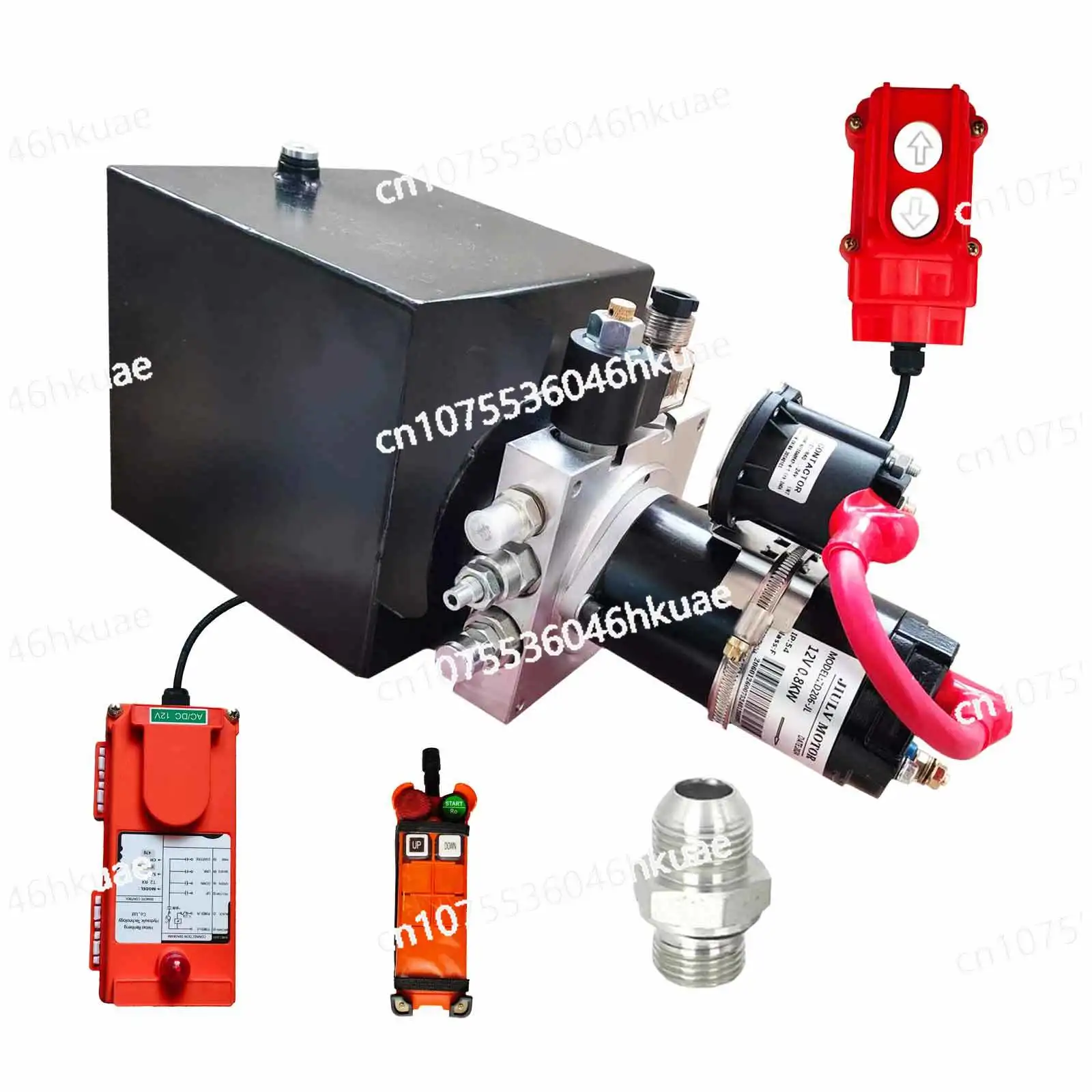 Small Oil Cylinder Lifting Platform, DC Hydraulic Power Unit, 0.8KW Two-way/one-way Remote Control Operation Equipment,