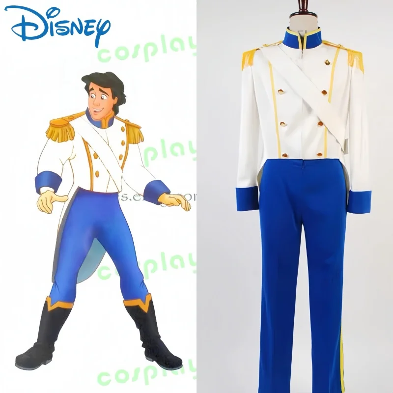 

Disney Deluxe The Little Mermaid Prince Eric Costume Cosplay Disguise Carnival Performance Party Clothing Adult Birthday Cos