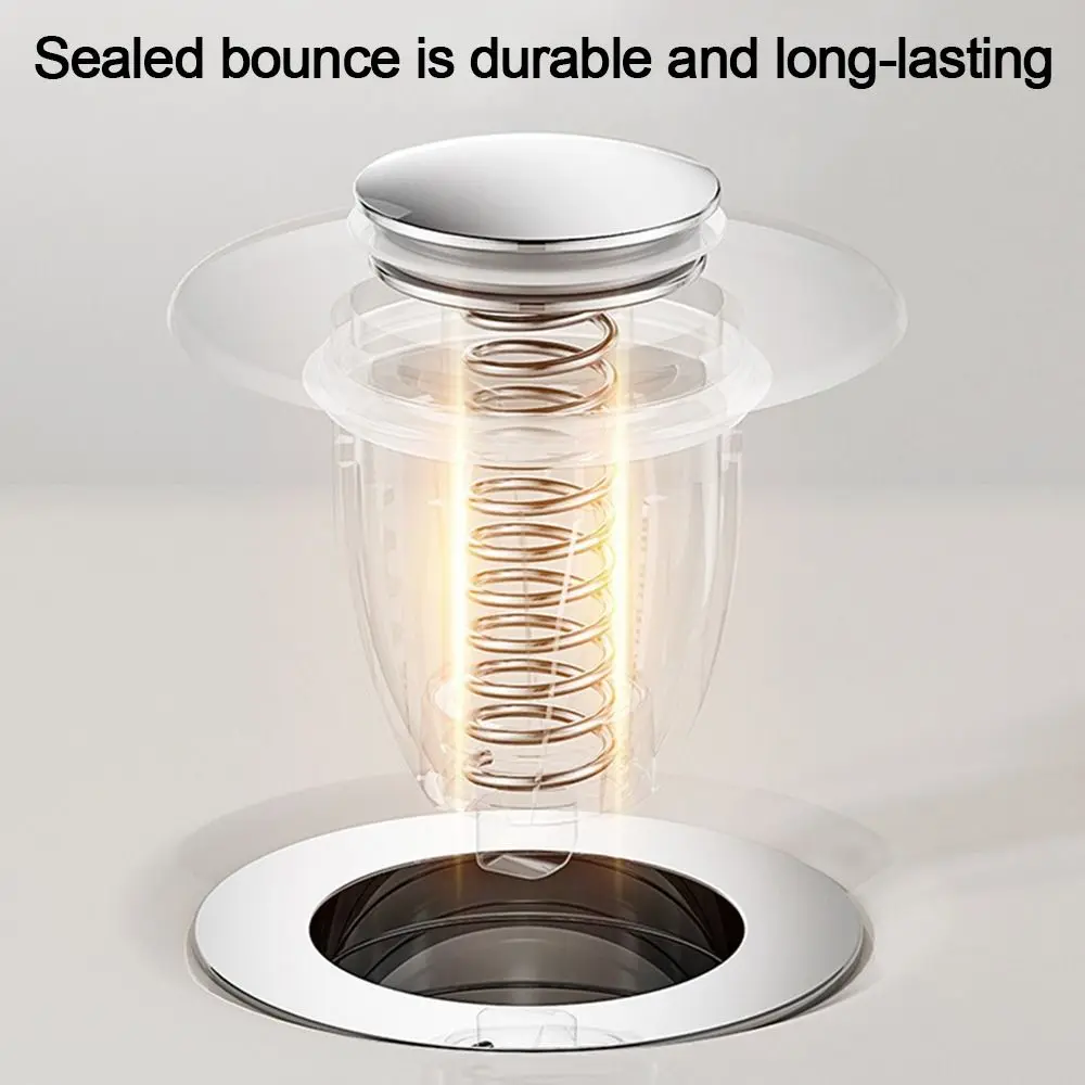 Copper Core Floor Drain Filter Mesh Anti-clog Sealing Cover Washbasin Bounce Core Hair Trap Multifunctional Sink Strainer Plugs