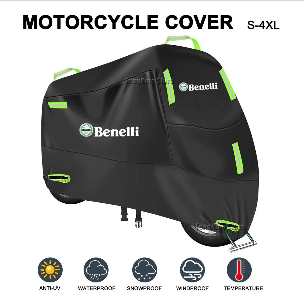 For BENELLI TNT125 TNT135 Jinpeng 502 TRK502  Motorcycle Cover UV Protective Dustproof Snowproof Outdoors Rain  Waterproof Cover