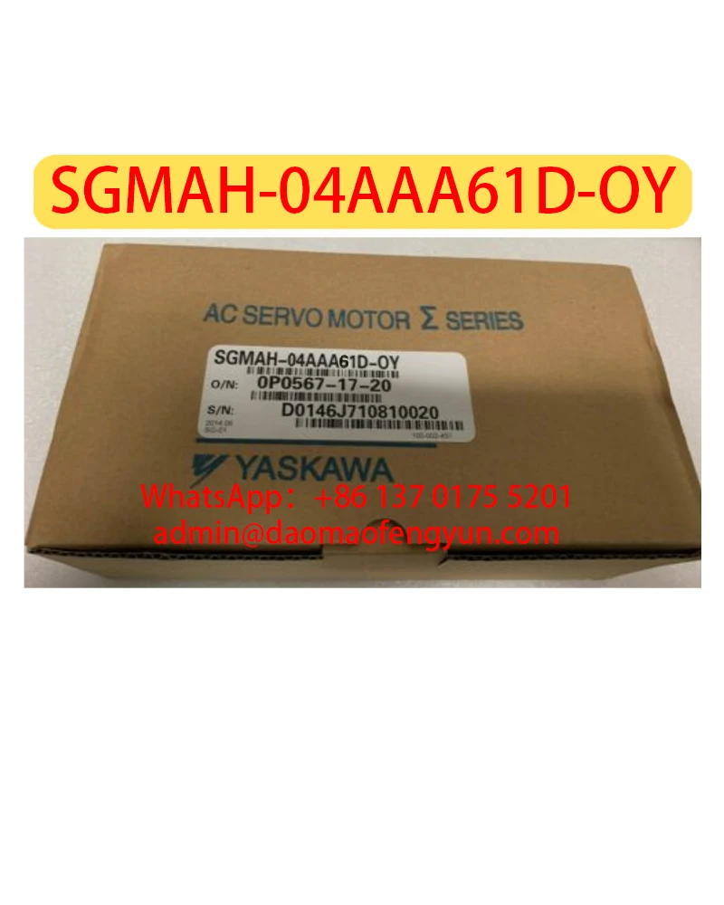 

SGMAH-04AA61D-OY Совершенно новый серводвигатель, SGMAH 04AA61D OY, быстрая доставка, в наличии